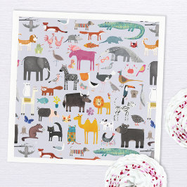 Fun Animal Menagerie Serviette