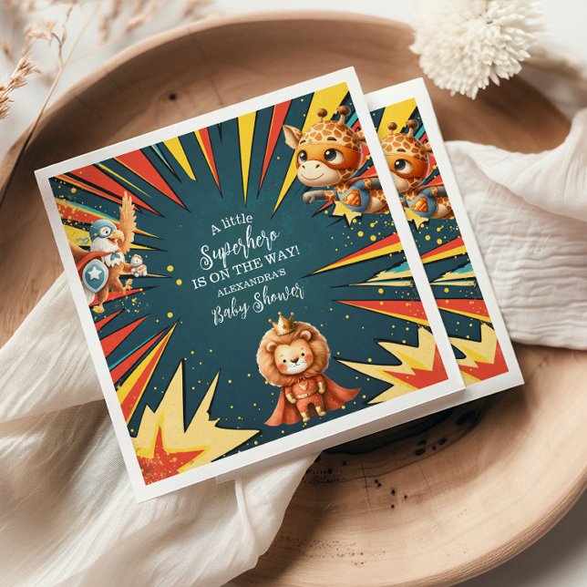 Fun Animals Superhero Kinderdusche Serviette (Von Creator hochgeladen)