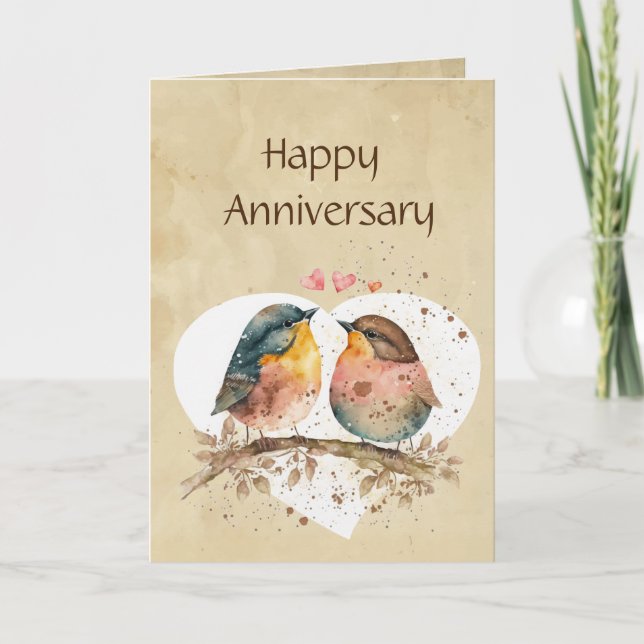 Fun Anniversary Love bird Humor Karte (Vorderseite)