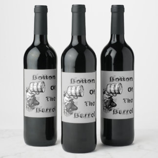 Fun Antique Style Unten des Barrel Rezept Vino Weinetikett