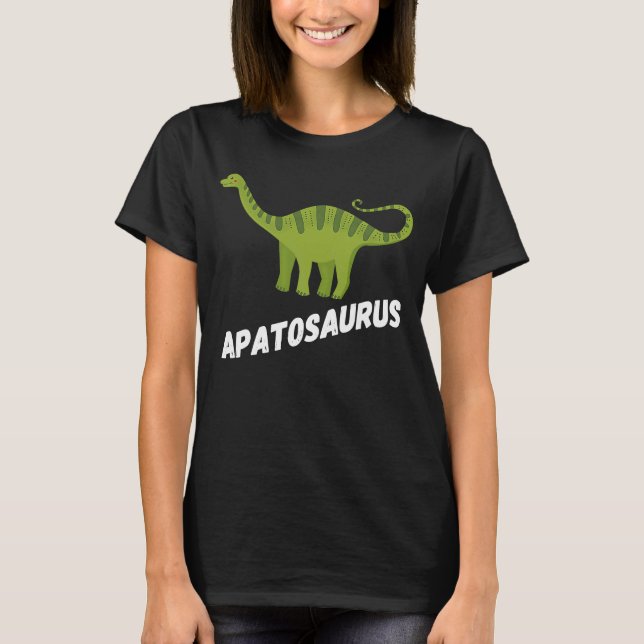 Fun Apatosaurus Dinosaur T-Shirt (Vorderseite)