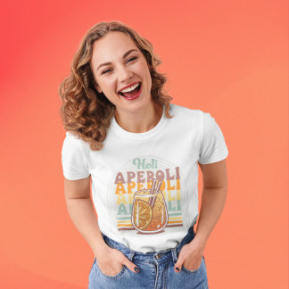 Fun Aperol Girly Cocktail Sommer Party Rosa T-Shirt