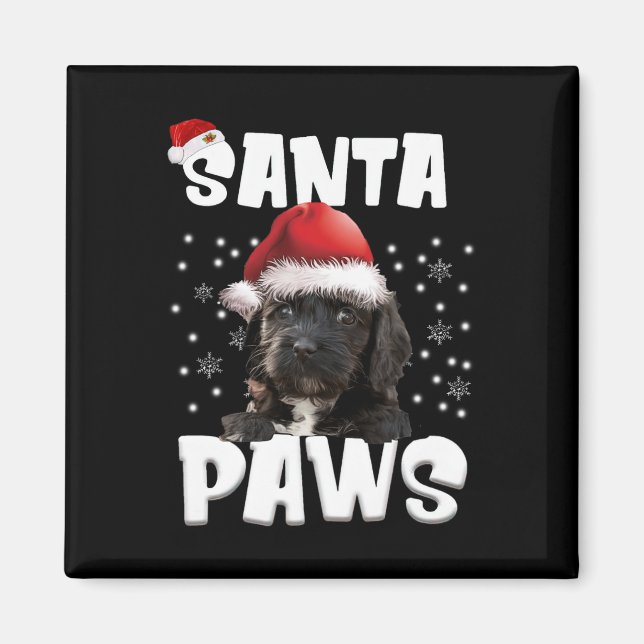 Fun Apoo Weihnachtslicht Tree Dog Lover Xmas Magnet (Vorne)