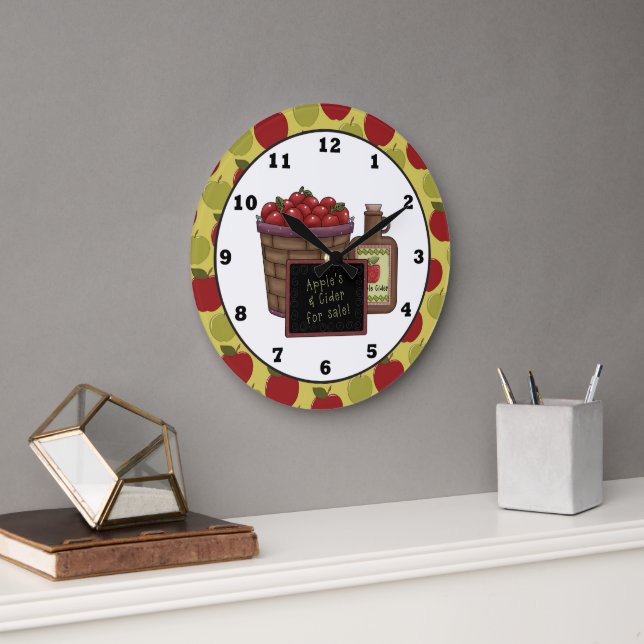 Fun Apple Fruit Horloge murale de la cuisine (Bureau)