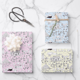 Fun At The Farm - Cute Funny Farm Scene Geschenkpapier Set