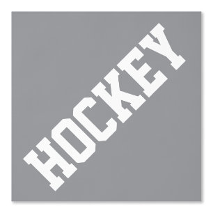 Fun Athletic schwach weißer HOCKEY Text auf leicht Tapete