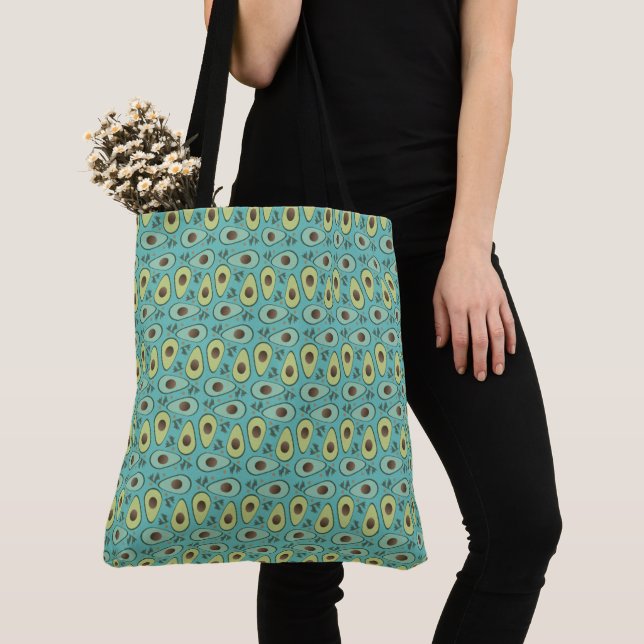 Fun Avocado Halbgrün Muster Tasche (Von Nahem)