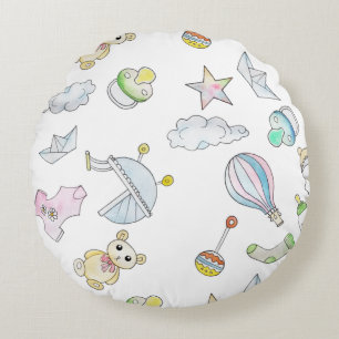 Fun Baby Dinge Rundes Kissen