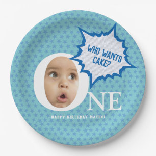 Fun Baby Foto Collage Personalisiert Pappteller