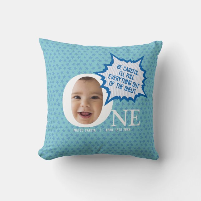 Fun Baby Foto Collage Personalisiertes Geschenk Kissen (Vorderseite)