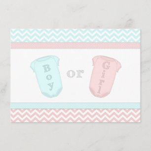 Fun Baby One Piece Gender-Party Einladung