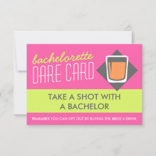 Fun Bachelorette DARE Spielkarte - Schuss! Einladung
