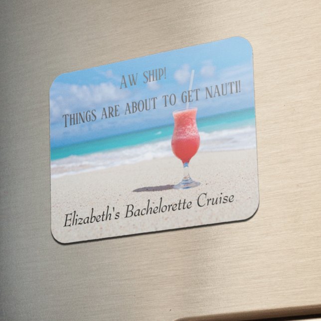 Fun Bachelorette Girl's Trip Group Beach Magnet (Von Creator hochgeladen)