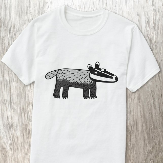 Fun Badger T-Shirt (Fun badger cartoon t-shirt for wildlife lovers)