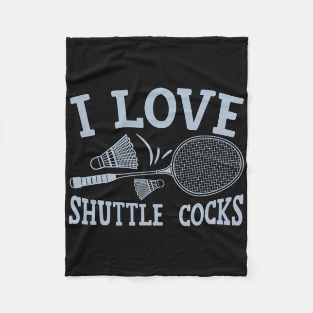 Fun Badminton Player Match Game Joke Fleecedecke (Vorderseite)