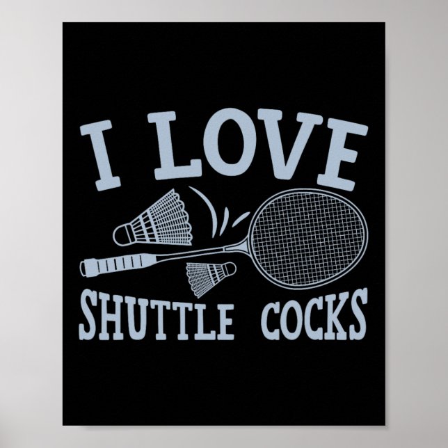Fun Badminton Player Match Game Joke Poster (Vorne)