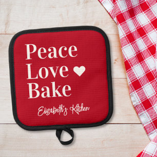 Fun Baker Personalisiert Red Topflappen
