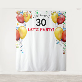 Fun Balloon, 30. GeburtstagsBackdrop, Foto-Stand Wandteppich