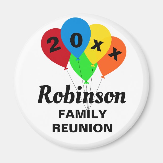 Fun Balloon Design Family Wiedersehen Souvenir Ges Magnet (Vorne)