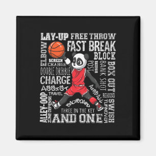 Fun Basketball Boys Girls Niedlich Panda gibt Kind Magnet