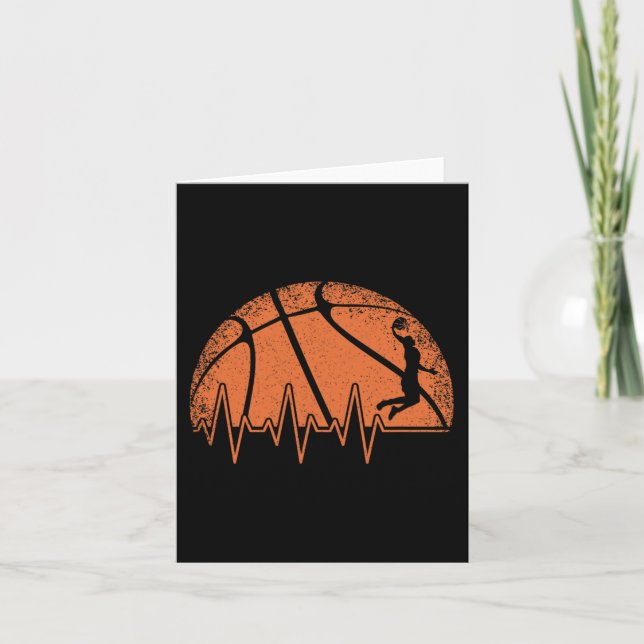 Fun Basketball Heartbeat Basketball Spieler Karte (Vorderseite)