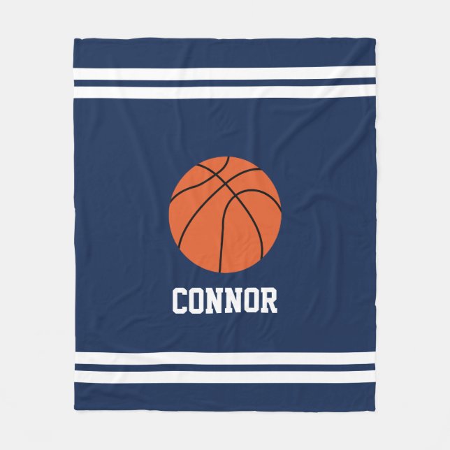 Fun Basketball individuell angepasst Fleecedecke (Vorderseite)