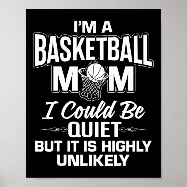 Fun Basketball Mama Merch - Einzigartiges Design f Poster (Vorne)