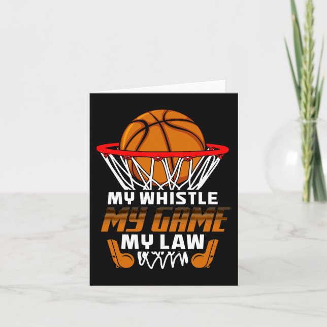 Fun Basketball Schiedsrichter Zitate Geschenk I Ho Karte (Vorderseite)