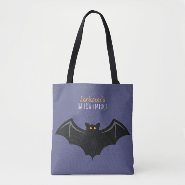 Fun Bat Kids Halloween Trick oder Trete Tasche (Vorderseite)