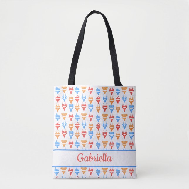 Fun Beach oder Pool Party Personalisiert Bachelore Tasche (Vorderseite)