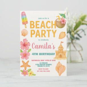 Fun Beach Party Anniversaire Invitation & Décor