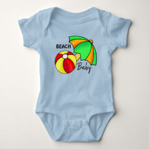 Fun Beach Umbrella Ball Happy Niedlich Cat Cuddle Baby Strampler