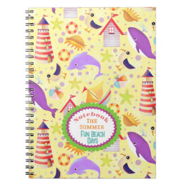 Fun Beach Yellow Notebook Notizblock