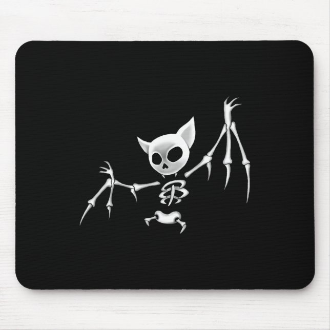 Fun Beängstigende Dunkelfliege Skelett T Halloween Mousepad (Vorne)