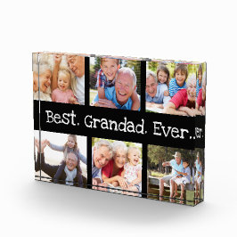 Fun Best Grandad je 6 FotoCollage Schwarz-weiß Fotoblock