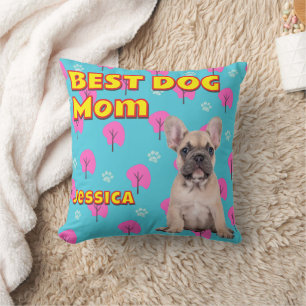 Fun Best Hund Mama Custom Foto Geschenk Geburtstag Kissen