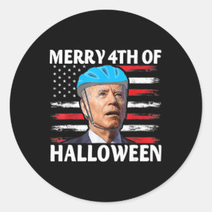 Fun Biden Dazed Merry th Juli glückliche Halloween Runder Aufkleber