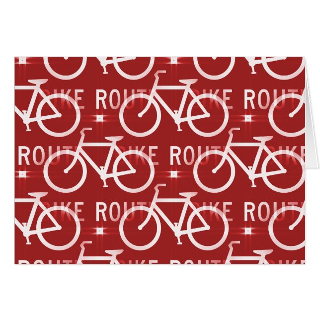 Fun Bike Route Fixie Radrennmuster Rot (Vorderseite (Horizontal))
