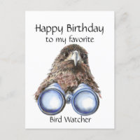 Fun Bird Watcher Birthday Pun Hawk Binoculars