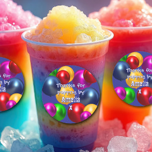 Fun Birthday Balloons Personalisiert Gefallen Runder Aufkleber