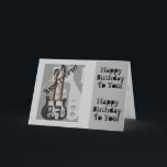 Fun, birthday greeting for brother, guitar. karte<br><div class="desc">In Gitarrengarten ist Gray ready to wish any rocker brother a happy rockin' birthday. My Funny Mind Greetings.</div>