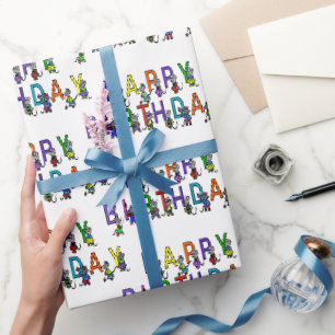 Fun Birthday Mice Geschenkpapier