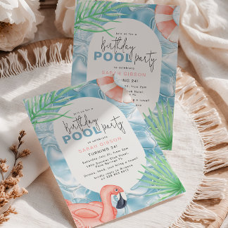 Fun Birthday Pool Party Invitation