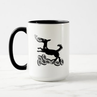 *Fun Bitcoin Frisbee Catching Hund Tasse