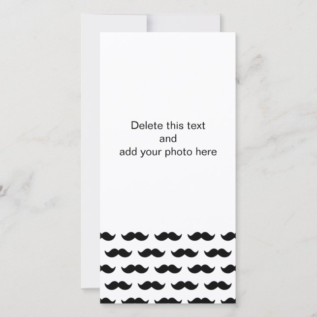 Fun Black and White Mustache Muster 1 (Vorderseite)
