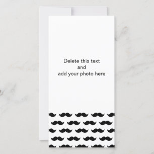 Fun Black and White Mustache Muster 1