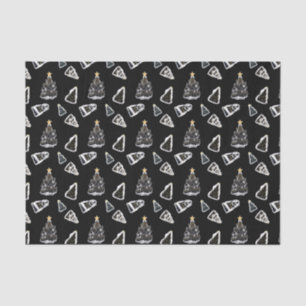 Fun Black Cat Meowy Weihnachtsbaum Seidenpapier