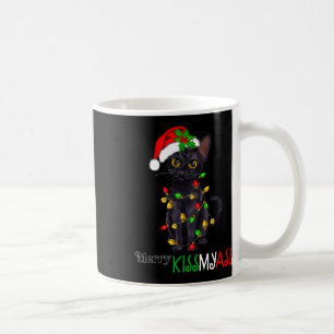 Fun Black Cat Merry Kissmy Xmas Pajamas Chritsmas Kaffeetasse