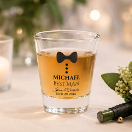 Fun Black Krawatte Tuxedo Trauzeuge Gastgeschenk H Schnapsglas