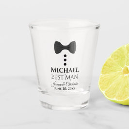 Fun Black Krawatte Tuxedo Trauzeuge Gastgeschenk H Schnapsglas
